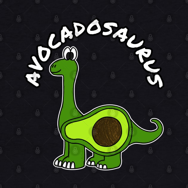 Avocadosaurus Avocado Dinosaur Diplodocus Healthy Eating Vegan by doodlerob